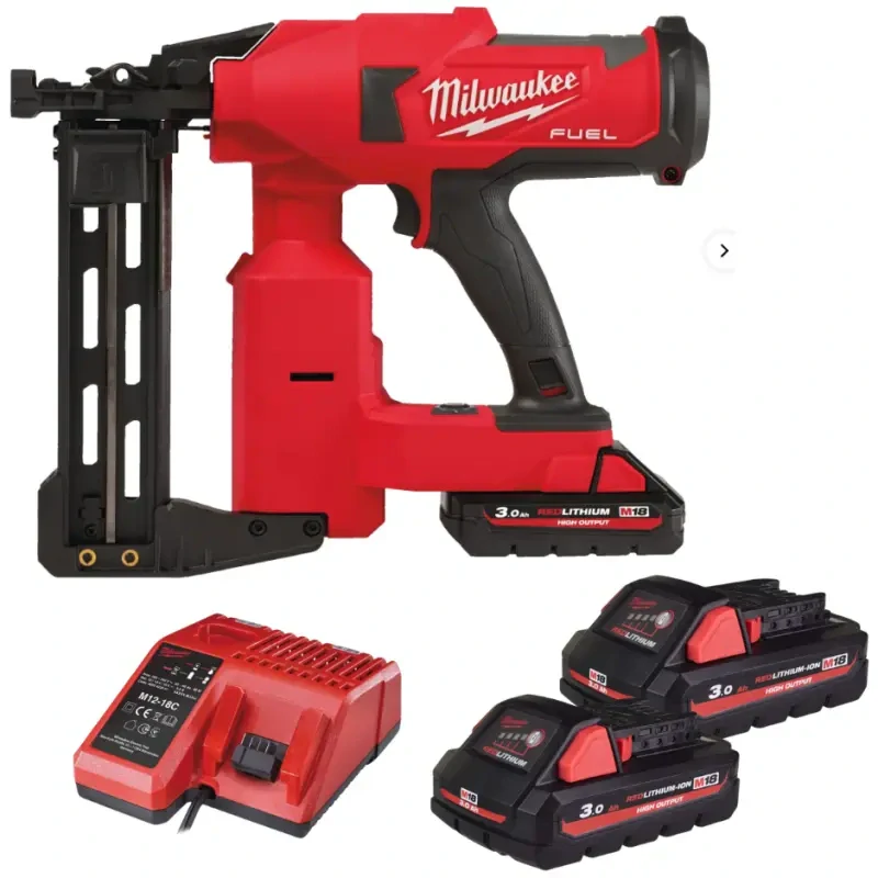 Aku subkompaktní sponkovačka Milwaukee M18 FFUS-302C na dráty a oplocení, 2x Aku M18 HB3 + nabíječka M12-18 FC, 4933479832 (MI4933479832)