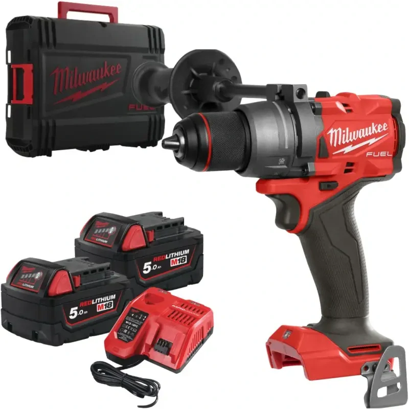 Aku vrtačka Milwaukee M18 FDD3-502C, sklíčidlo 13 mm, 2x aku M18 B5 + M12-18 FC + kufr, 4933479863