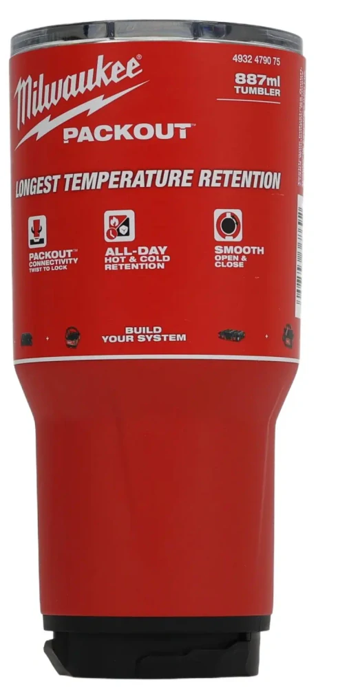 Hrnek Milwaukee Packout Tumbler 887 ml, červený (1 ks) (MI4932479075)