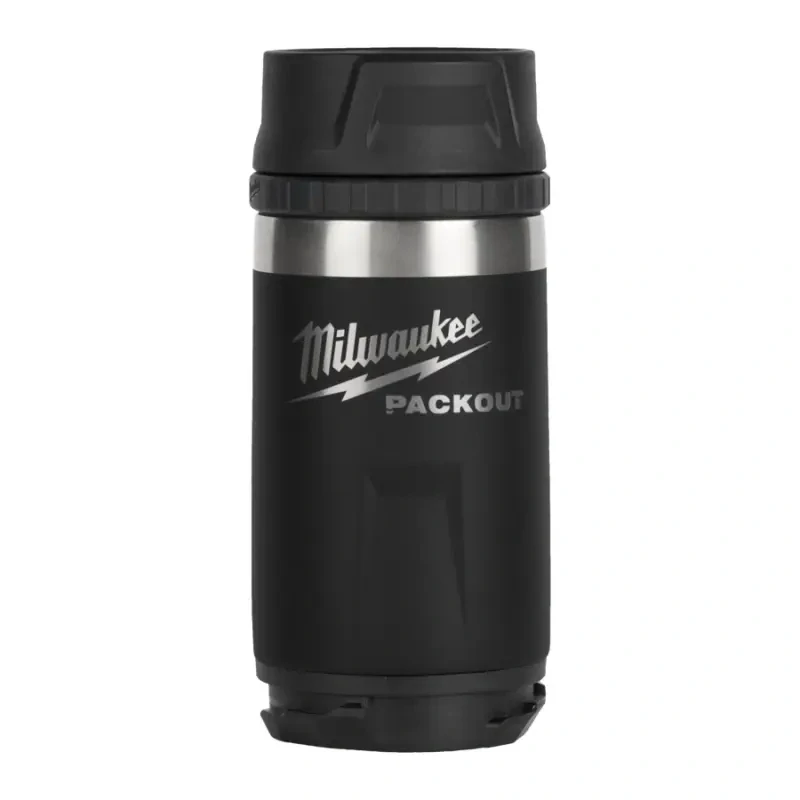 Láhev Milwaukee PACKOUT™ s víčkem černá 355 ml, 4932498978 (MI4932498978)