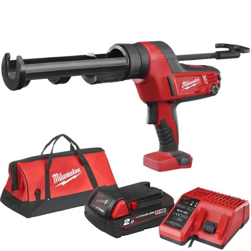 Aku vytlačovací pistole na kartuše Milwaukee C18 PCG/310C-201B, kartuš 310 ml, 1x aku M18 B2 + M12-18 C, 4933441310