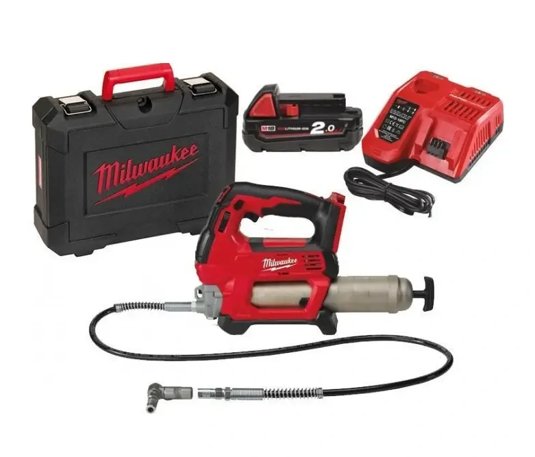Aku tlaková mazací pistole Milwaukee M18 GG-201C, 1x aku M18 B2 + nabíječka M12-18 C, 4933440490 (MI4933440490)