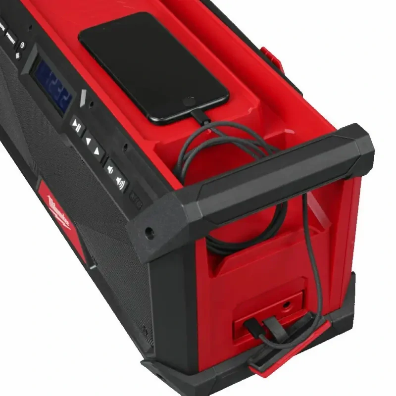 Přenosné Aku rádio Milwaukee M18 RADDAB+G2-0, DAB+/FM/AM tuner, Bluetooth, nabíječka USB-C, bez aku, 4933492344