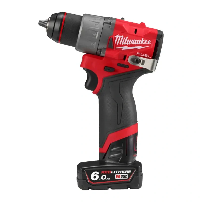 Aku kompaktní vrtací šroubovák Milwaukee M12 FDD2-602X, 2x aku M12 B6 + C12 C + kufr, 4933479875