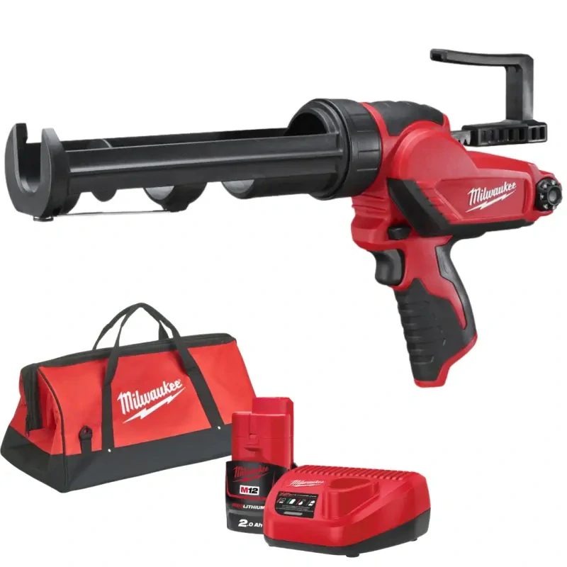 Aku vytlačovací pistole na kartuše Milwaukee M12 PCG/310C-201B, kartuš 310 ml, 1x aku M12 B2 + M12 C12 C, 4933441655