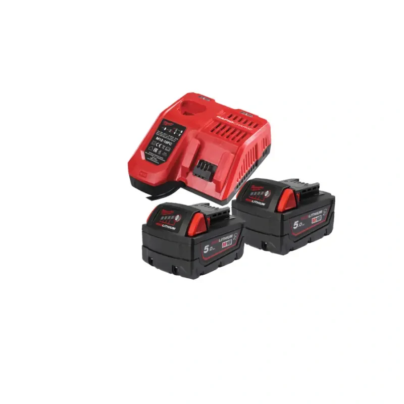Aku nabíjecí sada Milwaukee M18 NRGCR-502, 2x Akumulátor M18 B5-CR + Aku nabíječka M12-18 FC, 4932479831