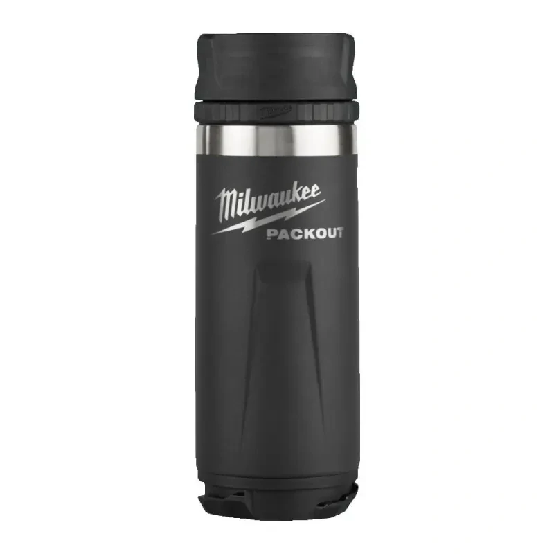 Láhev Milwaukee PACKOUT™ Sip Lid s víčkem černá 532 ml, 4932493474 (MI4932493474)