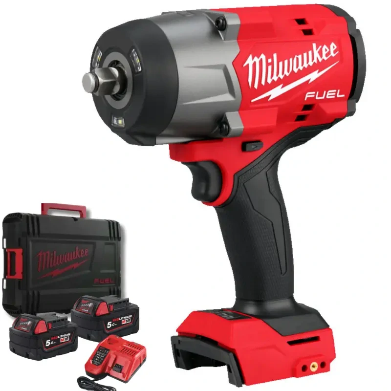 Aku 1/2" rázový utahovák Milwaukee M18 FHIW2F12-502X, 1491 Nm, 2x aku M18 B5 + M12-18 FC + kufr, 4933492783