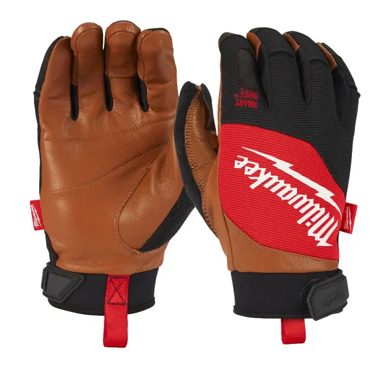 Pracovní rukavice Milwaukee HYBRID LEATHER, hybridní kožené, velikost 10 (XL), 1 pár, 4932471914