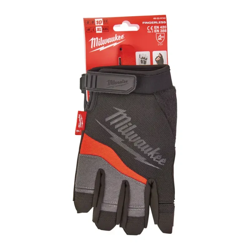 Pracovní rukavice bez prstů Milwaukee FINGERLESS, velikost 10 (XL), 1 pár, 48229743