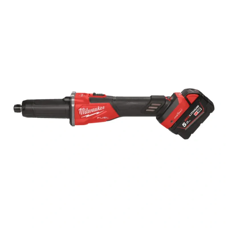Aku přímá bruska Milwaukee M18 FDGROVB-502X s posuvným spínačem, kleština 6 a 8 mm, ONE-KEY, 2x aku M18 B5 + M12-18 FC + kufr, 4933480956