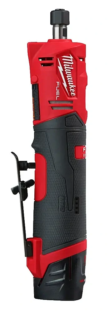 Aku přímá bruska Milwaukee M12 FDGS-422B, pro stopkové nástroje 6 a 8 mm, 2x Aku (2 Ah + 4 Ah), 4933471436 (MI4933471436)