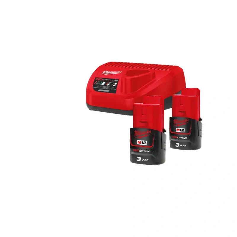 Aku nabíjecí sada Milwaukee M12 NRG-302, 2x aku + 1x M12 B3 + C12 C, 4933451902