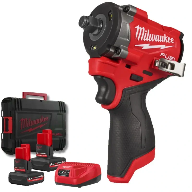 Aku 1/2" rázový utahovák Milwaukee M12 FCIWF12G3-502X, 745 Nm, 2x aku M12 HB5 + C12 C + kufr, 4933493455