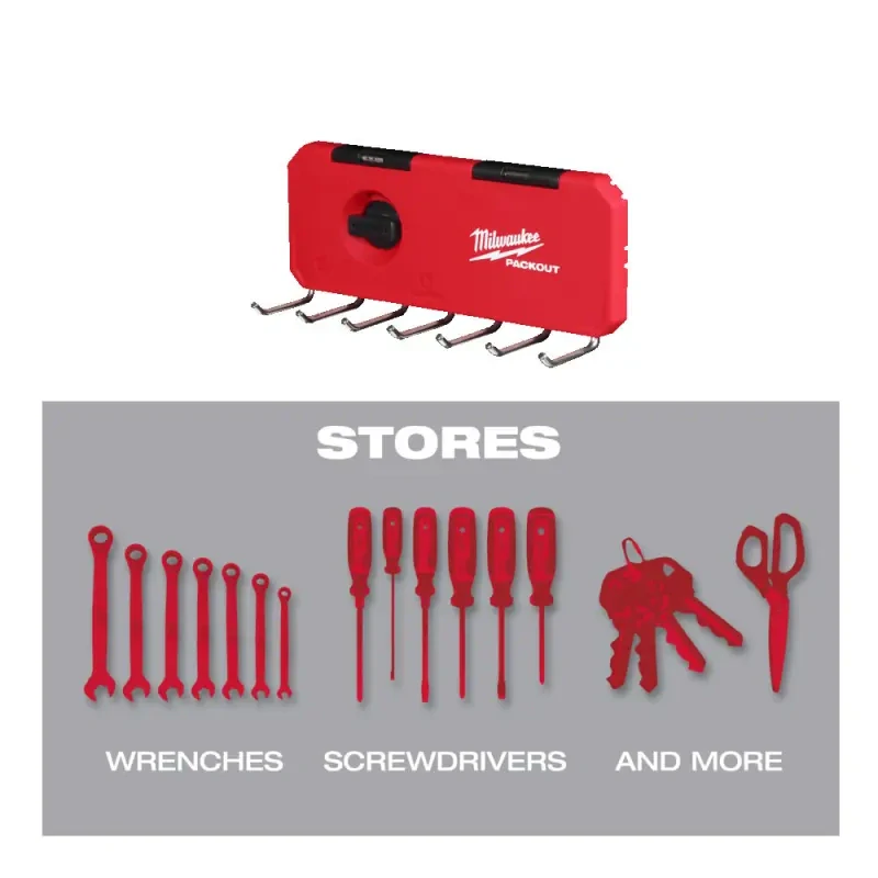 Držák se 7 háčky Milwaukee PACKOUT™ (MI4932493384)