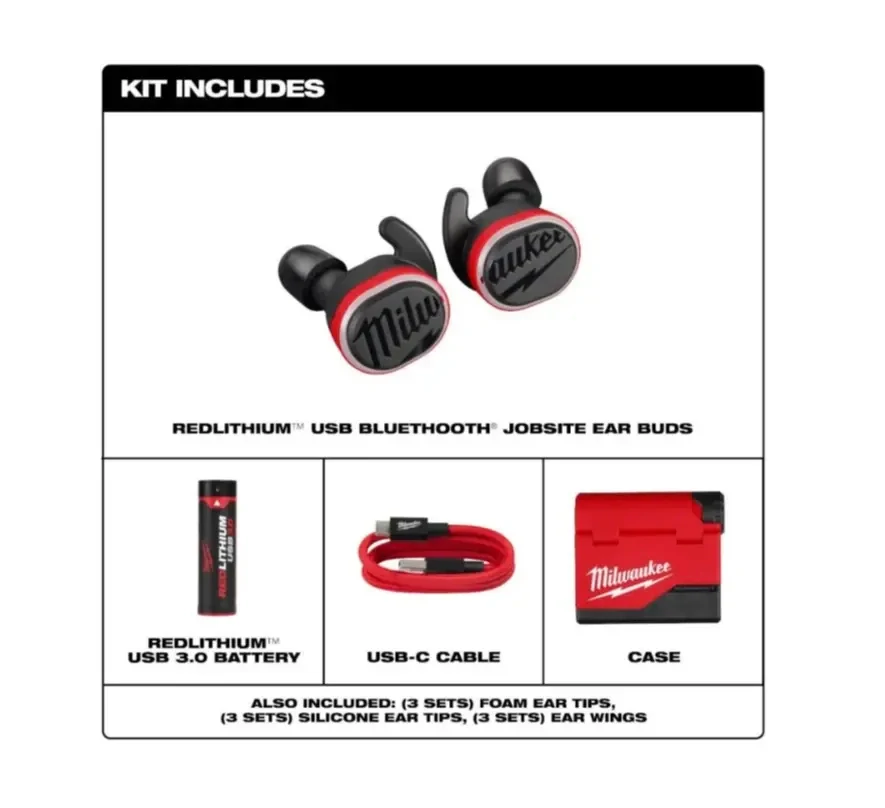 Sluchátka do uší s Bluetooth® Milwaukee L4 RLEPB-301