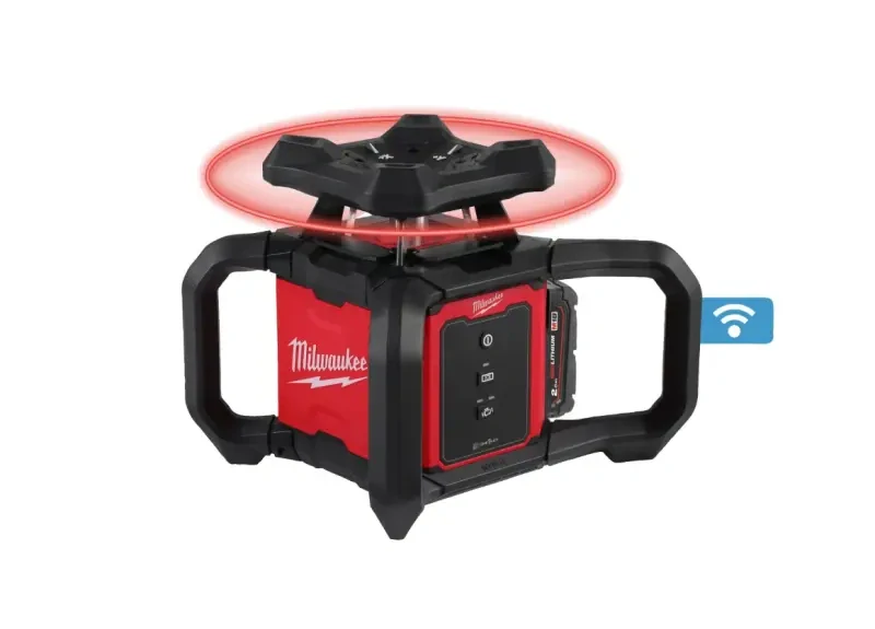 Aku rotační laser Milwaukee M18 RLOH600-201C, ONE-KEY, až 600 m s detektorem RD600, 1x aku M18 B2 + M12-18 C + kufr, 4933493191