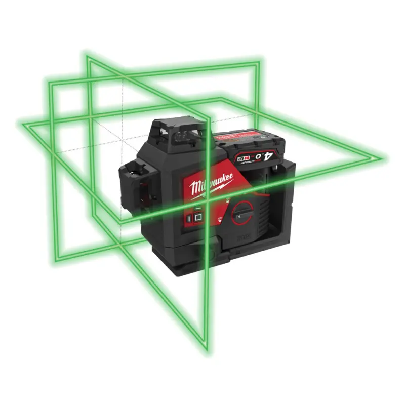 Aku křížový laser Milwaukee M12 3PL-401C 3X360 (4,0 Ah) (MI4933478102)