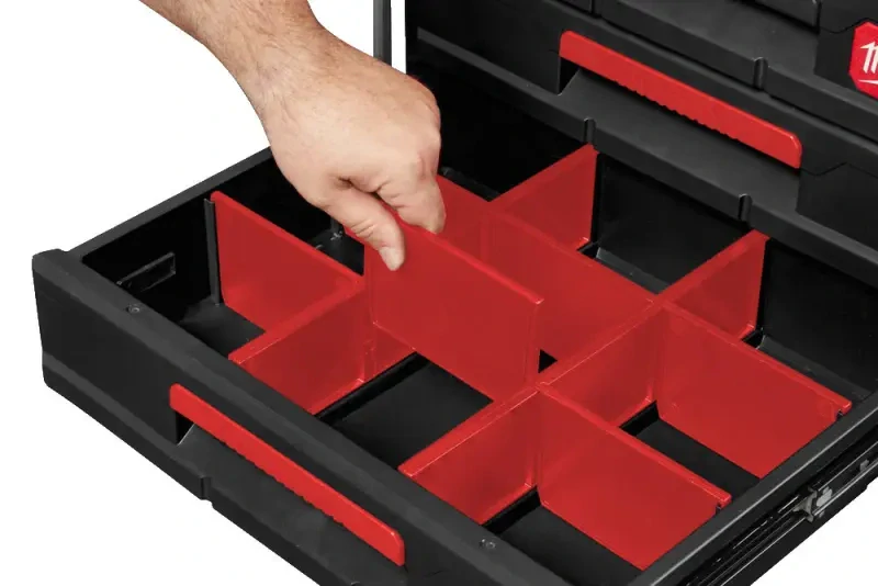 Milwaukee 4932472130 - Kompaktní systémový organizér Packout™ box se 3 zásuvkami (MI4932472130)