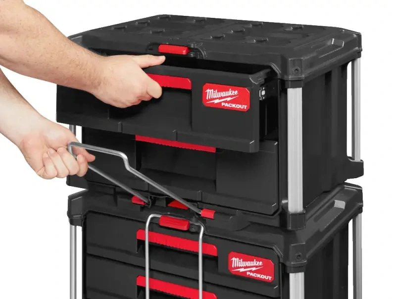 Milwaukee 4932472129 - Kompaktní systémový organizér Packout™ box se 2 zásuvkami (MI4932472129)