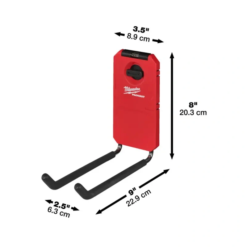 Závěsný háček - univerzální rovný Milwaukee Packout™ (Sada 2 ks) (MI4932480700)