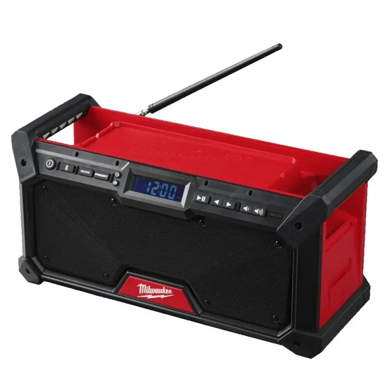 Přenosné Aku rádio Milwaukee M18 RADDAB+G2-0, DAB+/FM/AM tuner, Bluetooth, nabíječka USB-C, bez aku, 4933492344