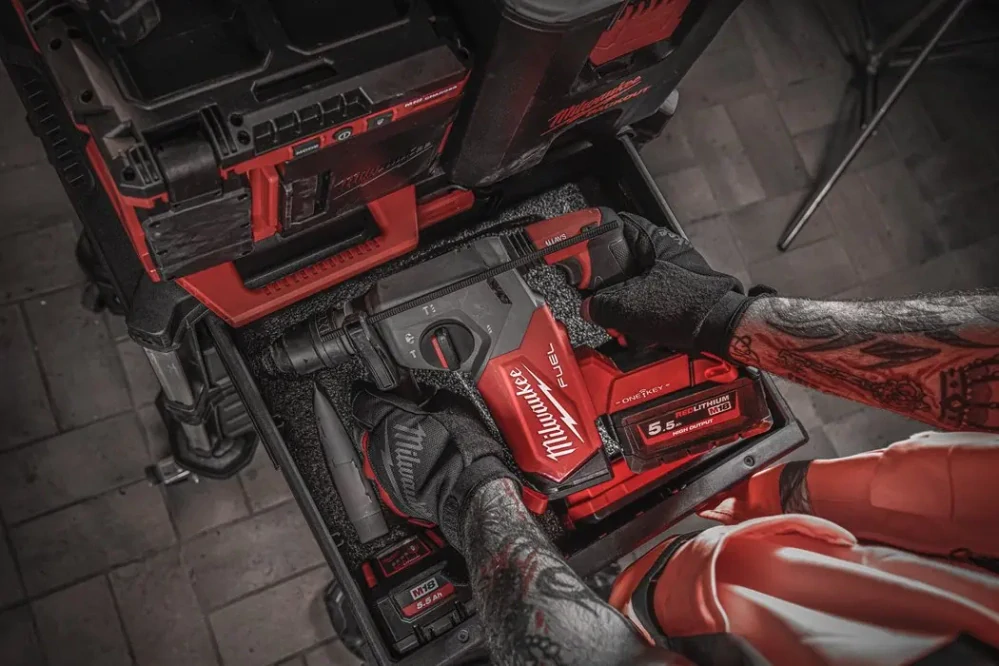 Aku 4-režimové kladivo 26 mm Milwaukee M18 ONEFHX-0X DS-PLUS s sklíčidlem FIXTEC™ (bez aku) 4933478503 (MI4933478503)