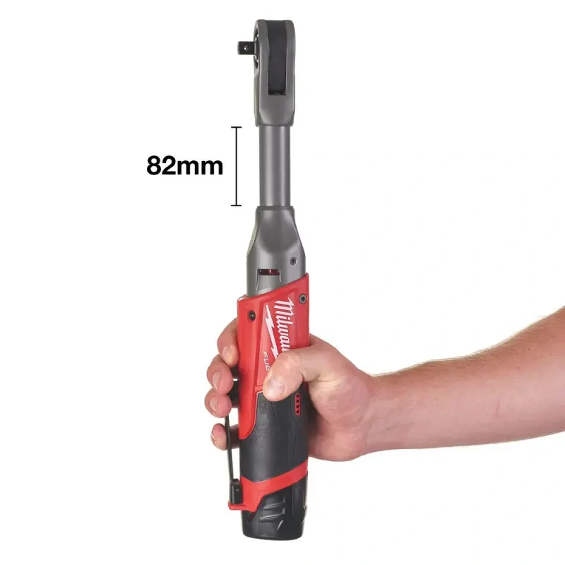 Aku 3/8" ráčnový utahovák Milwaukee M12 FIR38LR-0, 75 Nm, prodloužená kompaktní ráčna, bez aku, 4933471500