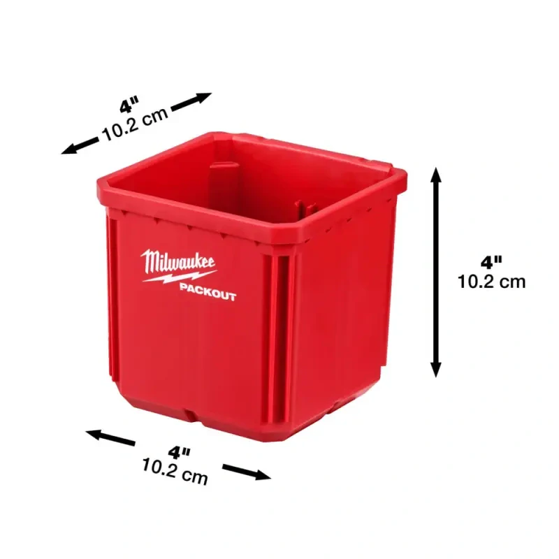 Zásobník 10 × 10 cm pro kontejner Milwaukee Packout™ (Sada 2 ks) (MI4932480698)
