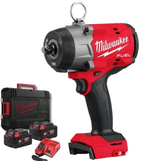 Aku 1/2" rázový utahovák Milwaukee M18 FHIW2P12-502X, 1220 Nm, 2x aku M18 B5 + M12-18 FC + kufr, 4933492786