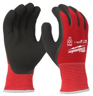 Pracovní rukavice zimní Milwaukee WINTER, ochrana proti proříznutí A, velikost 9 (L), 1 pár, 4932471344
