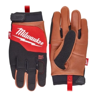 Pracovní rukavice Milwaukee HYBRID LEATHER, hybridní kožené, velikost 10 (XL), 1 pár, 4932471914